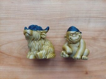 3D buvol a gorila, symboly síly a rozumu - SLEVA pěkný dekor