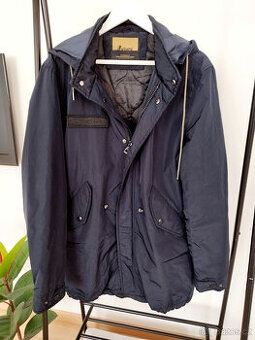 Pánská tmavě modrá podzimní / zimní bunda vel XL