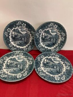 Anglický porcelán Coaching Taverns Royal Tudor