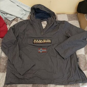 Anorak NAPAPIJRI XXXL tmavě šedý přes prsa 70 cm