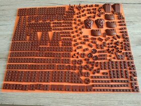 (B12) Lego® Diely, kocky hnedé (Reddish Brown)