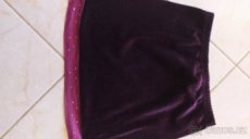 Fialová sukně s perličkami vel 146/152 - 1