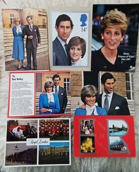 7x pohlednice Anglie: Charles a Diana. Anglie. RARITA.