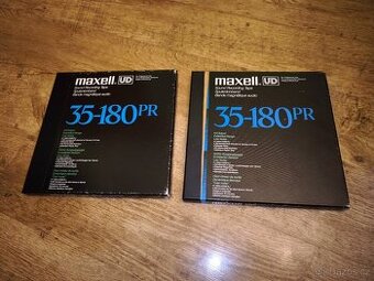 2 ks 26.5 cm ALU cívka Maxell 35-180 s páskem,čti popis - 1