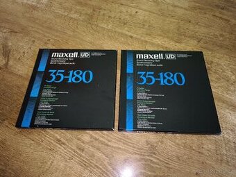 2 ks 26.5 cm ALU cívka Maxell 35-180  s páskem,čti popis