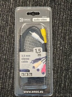 Stereo audio video kabel 3,5mm jack - 3xcinch