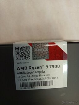 AMD Ryzen 9 7900 AM5 Socket - NOVÝ, NEROZBALENÝ