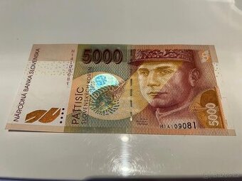 Slovenska Bankovka 5000SK ( aUNC )