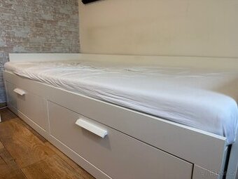 Postel IKEA – rozkládací s úložným prostorem + matrace