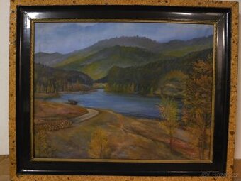Obraz horského jezera + další obrazy