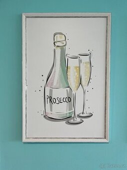 8 ks obrazů s motivy nápojů a donutů