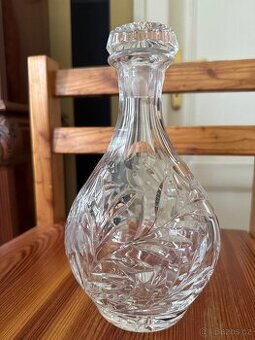 Karafa skleněná na whisky výška 24 cm