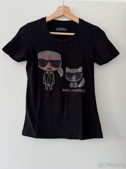 Černé tričko Karl Lagerfeld vel.S