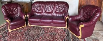 Luxusní kožená sedací souprava 3+1+1, 6539