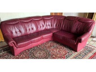 Luxusní rohová kožená sedací souprava, 3034