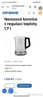 RYCHLOVARNÁ KONVICE ORAVA DELUX