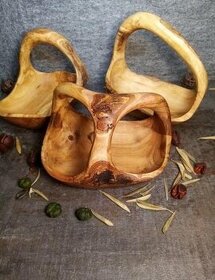 Miska s rukojetí z olivového dřeva - originál Tunis ♥