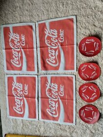 Prostírání a podtácky Coca cola