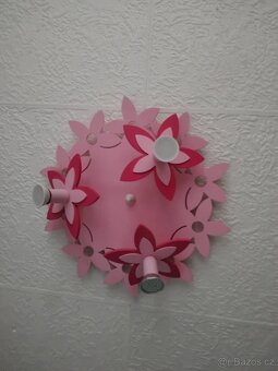 Dětské světlo a lampa - růžové - 1