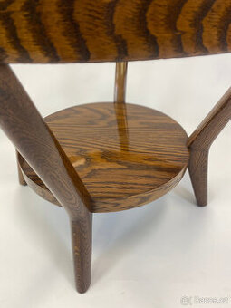 Luxusní stolek Kropáček - šelak, nové sklo --- TOP