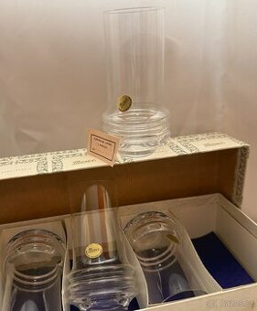 Křišťálové sklenice MOSER – originál ČSSR, sada v krabici