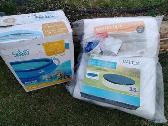 Bazén, podložka, krycí plachta, plovak