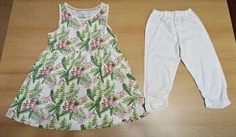 Dětské šaty s legíny vel. 110/116