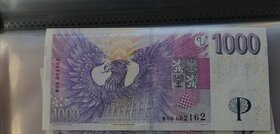 Výroční bankovka 1000 Kč s přítiskem ČNB, série M08