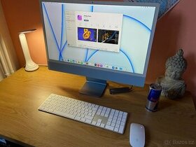 Apple iMac 24" 4,5K Retina M1 /8GB/256GB/8-core GPU, modrý