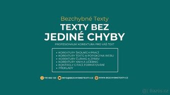 Korektura odborných textů i jiných materiálů