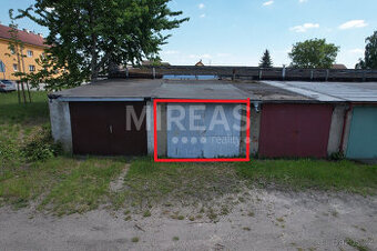 Milovice, prodej zděné řadové garáže 22 m2, okr. Nymburk