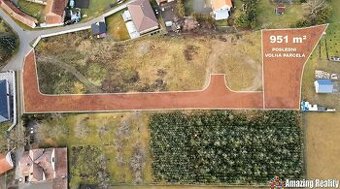 Prodej stavebního pozemku o výměře 951 m2, v obci Malé Výkle