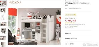 vysoká postel