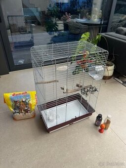 Klec BIRD JEWEL Rozela pozink + vínová