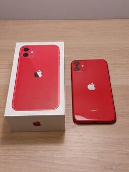 iPhone 11 64GB 95% červený, perfektní stav bez vad