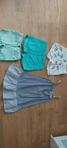 3x kraťasy + šaty vel. 122/134 zn. H&M