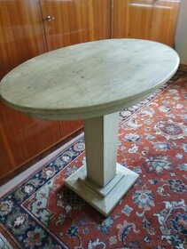 Starý vysoký barový oválný stolek - 1