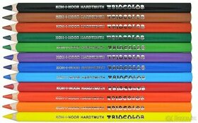 Trojhranné silné pastelky Koh-i-noor -  sada 12 barev