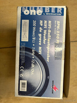 Monacor HIFI Wofer SP-H250PI 200W max/8 OHM 1 kHz, 12 db /o