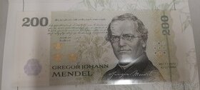 Bankovka 200kč Gregor Johann Mendel