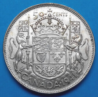 Stříbrná mince r. 1941 Jiří VI.
