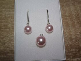 Ag sada zdobený perličkami Swarovski Elements