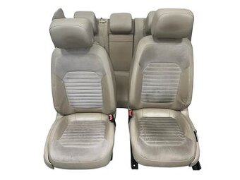 Sedačky světle béžová kůže alcantara VW Passat B7 kombi 2011 - 1