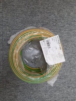 H07V-K 6mm (CYA) žlutozelený kabel.