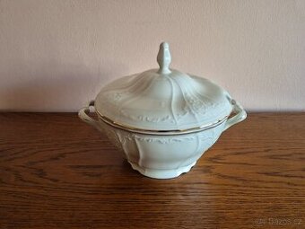 Polévková mísa zlatá linka slonová kost Bernadotte