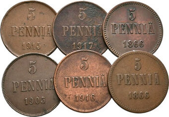 Staré mince carské Rusko soubor 2.