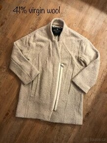 Vlněný dámský kabát teddy coat