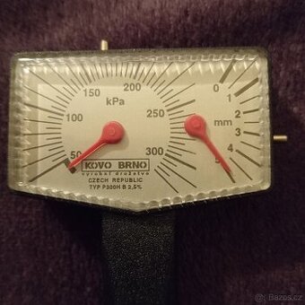 Kovo Brno P300H meric tlaku a vysky dezenu pneu