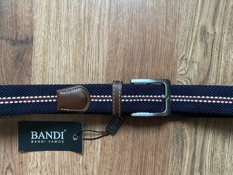 Nový pánský pružný opasek BANDI - S/M - modrý s pruhy
