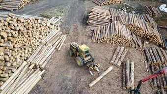 Práce s ubytováním- třídění kulatiny pro pilařský provoz